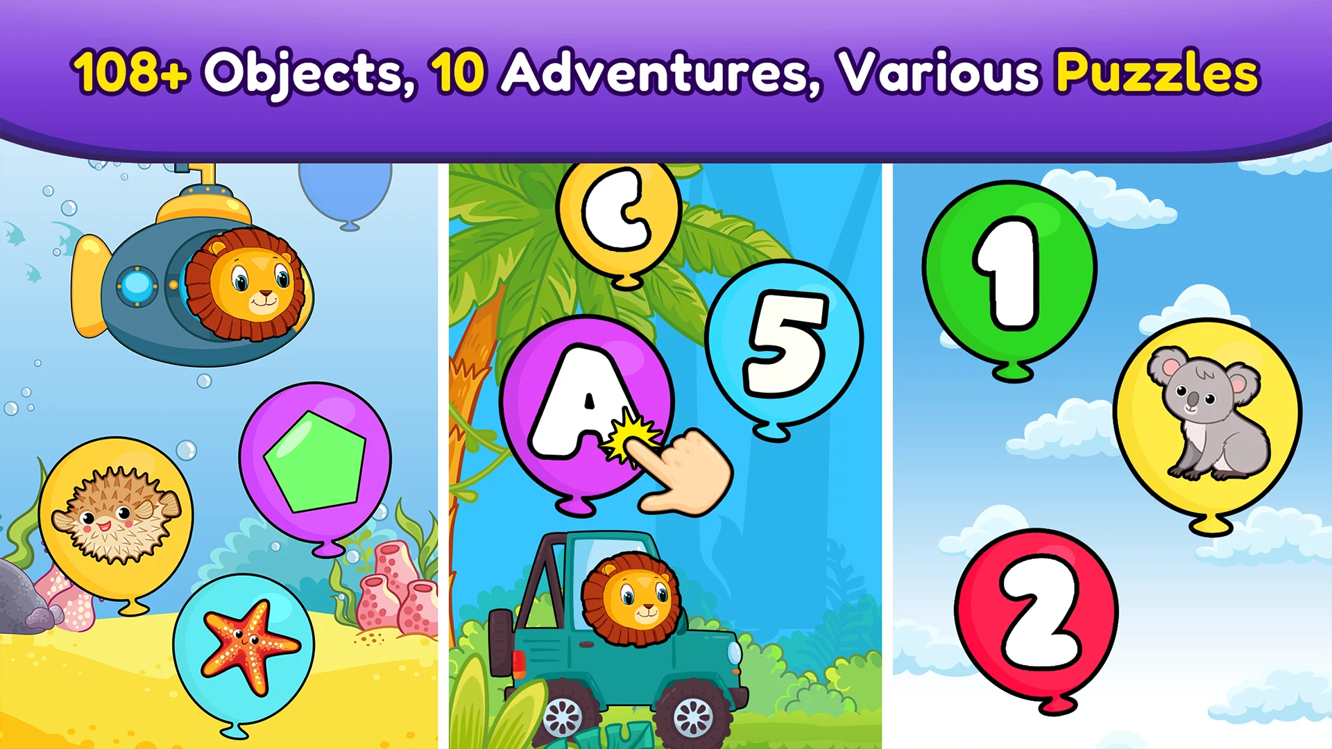 Balloon Pop Kids Learning Game screenshot